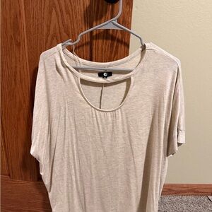 Elegant Cream Short Sleeve Top